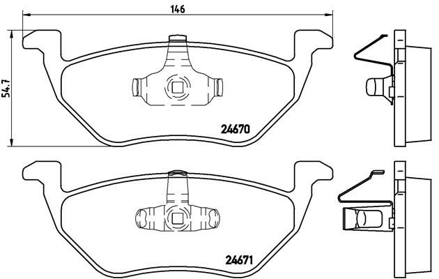 КОЛОДКИ ТОРМОЗНЫЕ ДИСКОВЫЕ MAZDA TRIBUTE (EP) 3.0 V6 AWD (EPFW) 2004-2008 BREMBO P24085 BREMBO