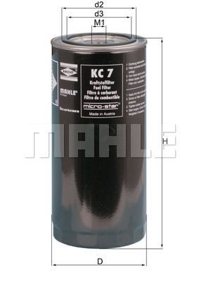 Фильтр топливный DAF 75/85/95-Serie,  F 1000-1900, F 2000/2100/2200/2300/2500/26 KC7 MAHLE KNECHT