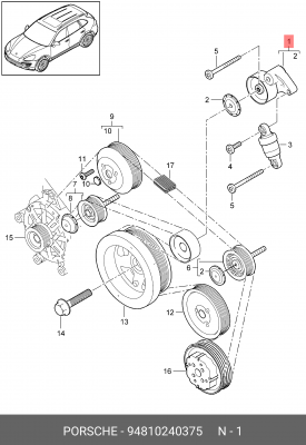 фиксатор-стакана / 94810240375 94810240375 PORSCHE
