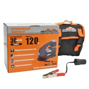 Компрессор автомобильный 30л/мин. 7атм. 10А 12V в прикуриватель АВТОСТОП AC30 AVTOSTOP