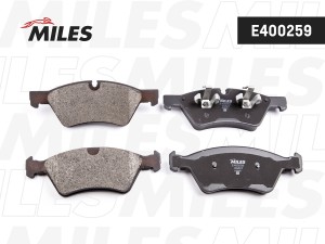 Колодки тормозные передние (без датчика) (Смесь Low-Metallic) (MB W164 (ML)/X164 E400259 MILES