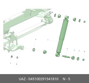 Палец УАЗ-3151,3741 крепления амортизатора нижний (ОАО УАЗ) 045100291541810 UAZ UAZ