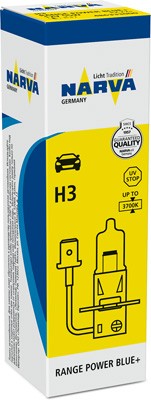 Лампа 12V H3 55W PK22s +50% Range Power Blue+ NARVA 486333000 NARVA