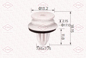 Клипса автомобильная [упаковка 10 штук] TJB1750 TJB1750 TATSUMI