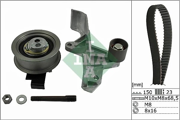 AUDI A4 [B5]/[B6]/[B7]/ A6 [C5] РЕМЕНЬ + 2 РОЛИКА(МЕХ.НАТЯЖИТЕЛЬ) 530 0546 10 INA