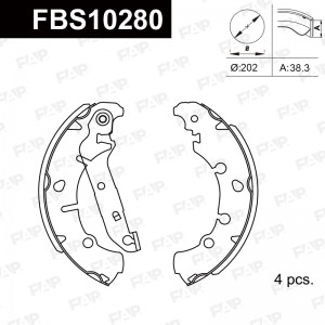 Тормозные колодки барабанные PREMIUM FBS10280 FBS10280 FAP