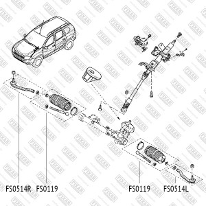 Тяга рулевая левая/правая RENAULT Duster 10- FS0119 FS0119 FIXAR
