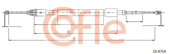 Трос стояночного тормоза COFLE 92104714 COFLE