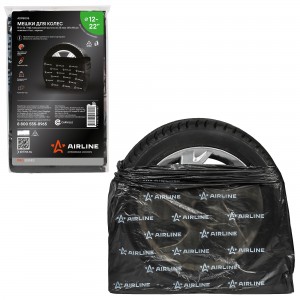 Мешки для колес R12-22, PRO, ПНД повыш.прочн. 25 мкм (115х115 см) компл. 4 шт.,  ADPB005 AIRLINE