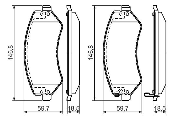 Колодки тормозные CHRYSLER Voyager 3 JEEP Cherokee KJ передние (4шт.) BOSCH 0 986 494 357 BOSCH