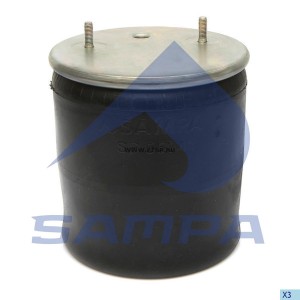 Пневморессора BPW (с металлическим стаканом,2шп.M12 смещены,1отв.штуц.M22х1.5мм) SP 55941-K SAMPA