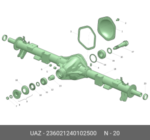 236021240102500 Втулка сальника ступицы УАЗ Профи 236021240102500 UAZ UAZ