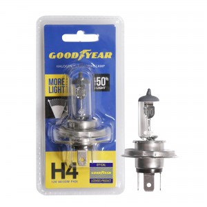 Лампа 12V H4 60/55W P43t блистер (1шт.) More Light GOODYEAR GY014125 GOODYEAR