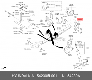 Серьга HYUNDAI HD65,78 (12-) рессоры передней OE 542305L001 HYUNDAI KIA
