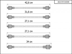 Провода ВН дв ЗМЗ-402 силикон без наконеч /Cargen/ NRG 4023707245NR CARGEN
