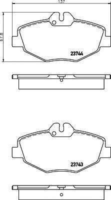 Колодки тормозные MERCEDES E (W211) (02-) (2.0/3.5) передние (4шт.) TEXTAR 2374303 TEXTAR