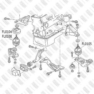 VW A4 B5/ A6 C5/ PASSAT B5/B6 FL0104 FIXAR