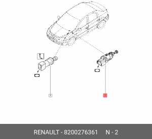 датчик стоп-сигнала!\ Renault 8200276361 RENAULT