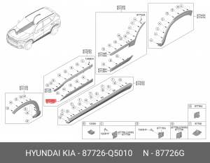 МОЛДИНГ ДВЕРИ 87726Q5010 MOBIS