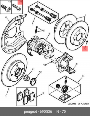 болт !\ Citroen С2/С3/С4, Peugeot 206/207/306 6905.36 CITROEN PEUGEOT