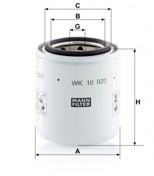 Фильтр топливный CANTER WK 10 020 MANN FILTER