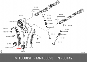 НАТЯЖИТЕЛЬ ЦЕПИ MN183893 MN183893 MITSUBISHI