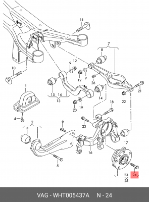 БОЛТ 12-ГРАННЫЙ, С БУРТИКОМ WHT005437A WHT 005 437 A VAG