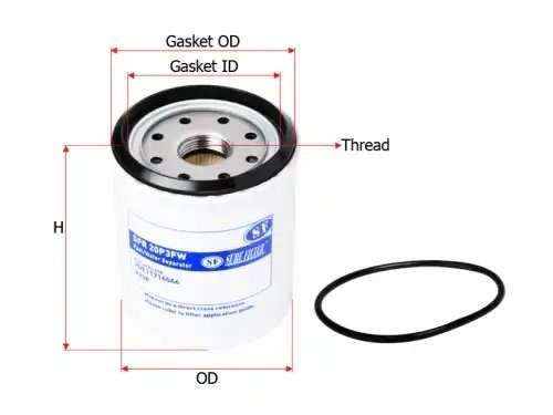 Фильтр топливный Sure Filter SFR20P3FW SFR20P3FW SURE FILTER