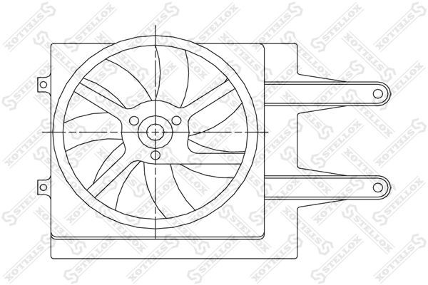 вентилятор охлаждения! без кожуха\ Seat Ibiza, VW Golf/Passat/Polo 1.4-1.9SDi 88 29-99258-SX STELLOX