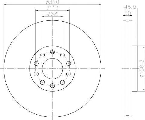 92106705 диск тормозной передний!\ Audi A4/A6 2.0-3.0TDi 97> 92106705 TEXTAR