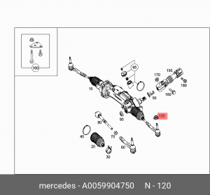 ГАЙКА M14 0059904750 A0059904750 A 005 990 47 50 MERCEDES BENZ