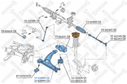 рычаг левый с шаровой опорой!\ VW Tiguan 1,4/2,0 TSI/2,0 TDI 07> 5703945SX STELLOX