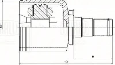 ШРУС внутренний передний левый GO 2615 TRIALLI