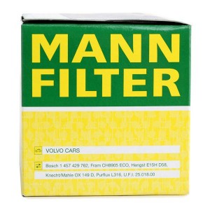 Фильтр масляный VOLVO S60,S80,XC70 (00-),XC70 2 (07-),V70 2 (00-) MANN HU819X MANN FILTER