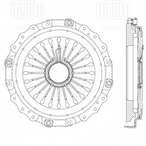 Диск сцеп. нажим. корзина для а,м MAN TGA 00-,TGX,TGS 07- 430мм ZF Ecosplit-3 FS FS 702 TRIALLI