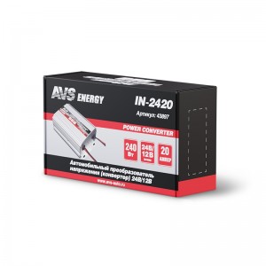 Преобразователь напряжения (инвертор) 24-12V 20А AVS 43897 AVS