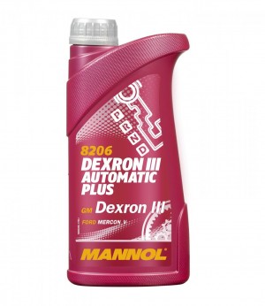 8206 MANNOL DEXRON III AUTOMATIC PLUS (1L) масло трансмиссионное! синтетическое\ MN8206-1 MANNOL