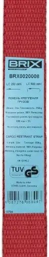 ремень крепления грузов! 4м 1т с храповиком и крюками BRX0020008 BRIX