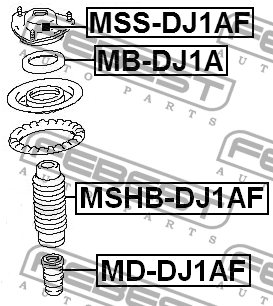 Подшипник опоры амортизатора MB-DJ1A MB-DJ1A FEBEST