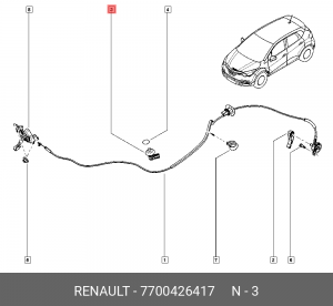 Выключатель концевой RENAULT Trafic (09-) капота OE 7700426417 RENAULT