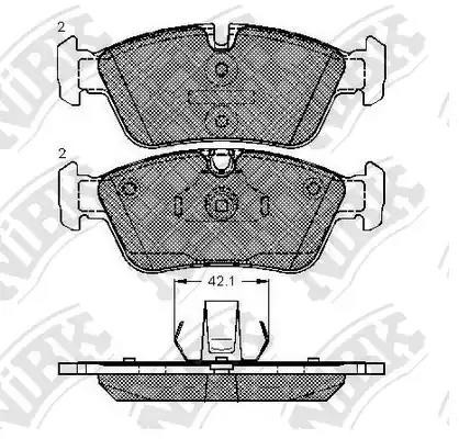 Колодки тормозные BMW 3 (E36,E46),Z3 передние (4шт.) NIBK PN0010 NIBK