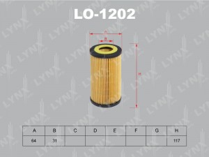Фильтр масляный LO-1202 LYNXAUTO
