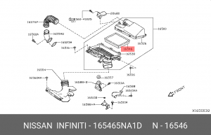 фильтр воздушный!\ Infinity QX50 16546-5NA1D NISSAN