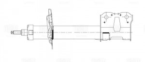 Амортизатор Mitsubishi Colt (04-) (стойка) пер. прав. (AG 11363) AG11363 TRIALLI