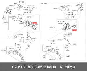 Привод HYUNDAI ix55 (08-) (TCI) турбокомпрессора OE 282123A000 HYUNDAI KIA