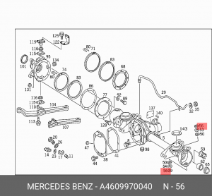 кольцо уплотнительное! \ MB A 460 997 00 40 MERCEDES BENZ