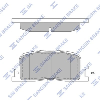 Колодки тормозные TOYOTA CAMRY (_V30_) 2.4/3.0 0104/HIGHLANDER 0007 задние SP203 SP2038 SANGSIN