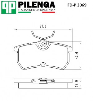 Колодки тормозные диск.задние FOCUS 1, FIEASTA c 2001 FD-P3069 FDP3069 PILENGA