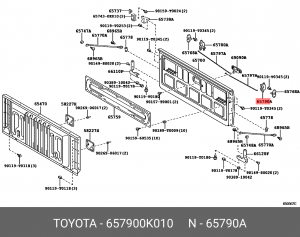 ТЯГА ЗАМКА 65790-0K010 65790-0K010 TOYOTA
