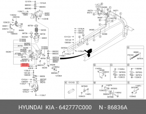 642777C000 БОЛТ М12' 642777C000 HYUNDAI KIA